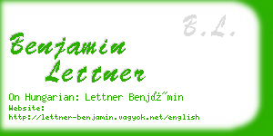 benjamin lettner business card